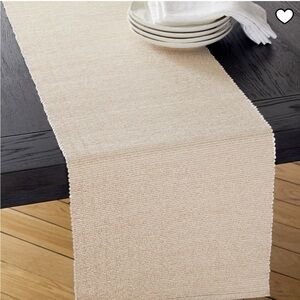 Riviera Cotton Table Runner 14x90 in Natural & Champagne - NEW